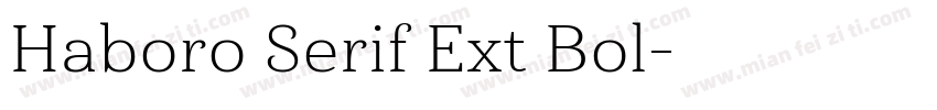 Haboro Serif Ext Bol字体转换